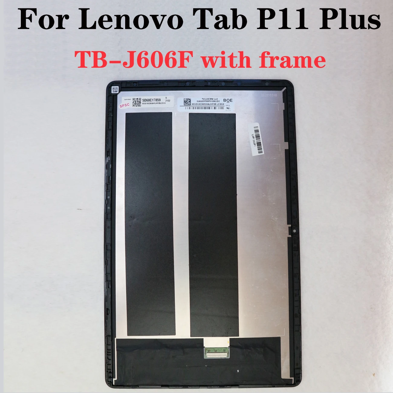 Original with frame Display For Lenovo Tab P11 / P11 Plus TB-J606F J606L  5G J606M N With Touch Screen Digitizer