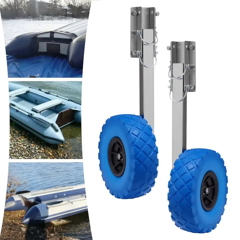 Inflatable Boat Trailer Wheel Set Dolly Boat Trailers Launching Wheels for Inflatable Boat Dinghy Yacht Tender Raft