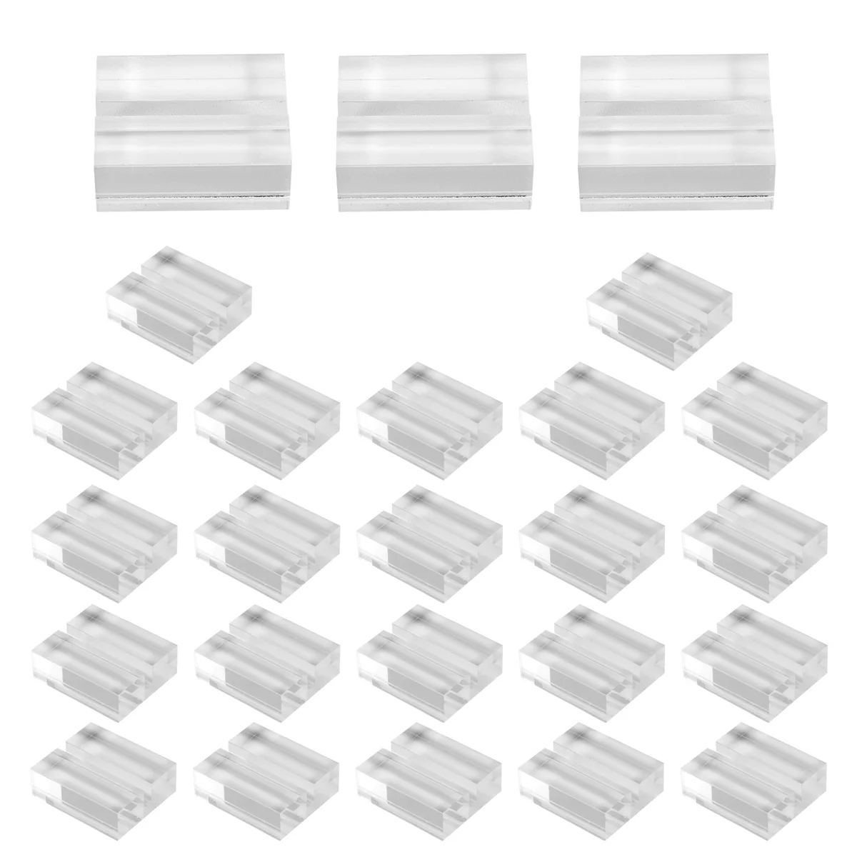 25 Buah Tempat Kartu Berdiri Akrilik 1.2 Inci Bening