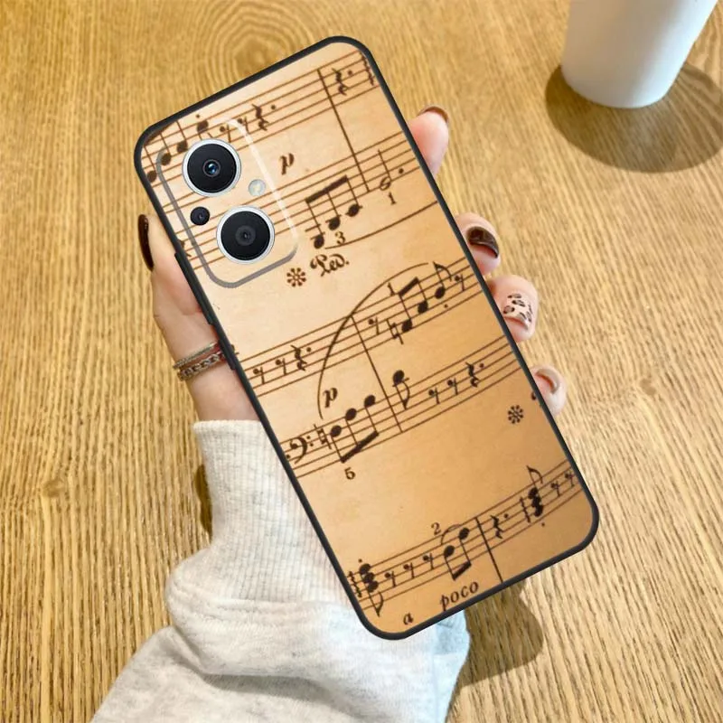 Music Note Symbol Piano Case For OPPO Find X2 X3 Neo Lite X6 X5 Pro Reno 8T 7 3 2Z 4Z 5Z 5 6 8 4 Lite Back Cover image 3