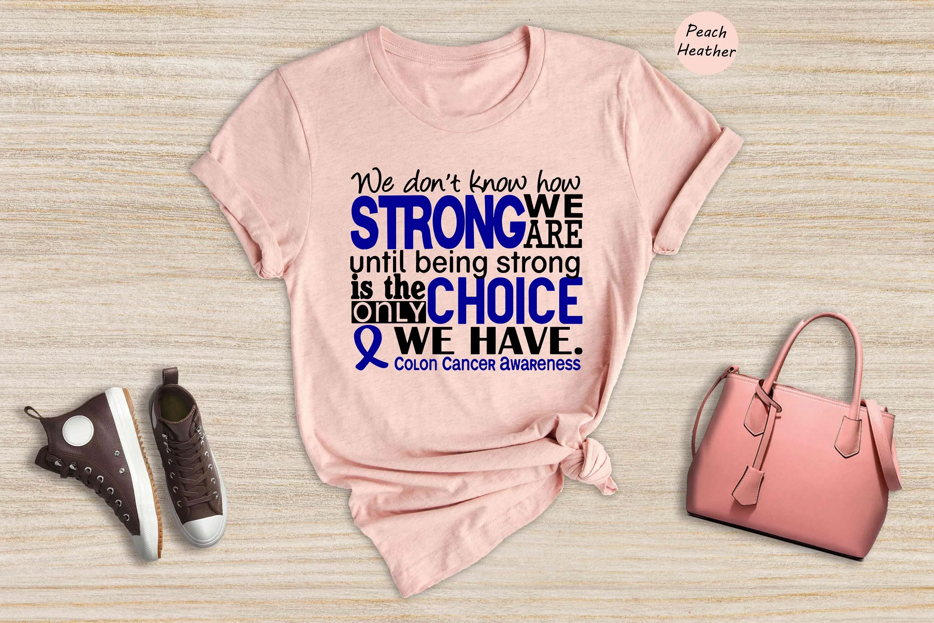 Colon Cancer Awareness T Shirt Ribbon SupporT Prostate Survivor Stronger Than