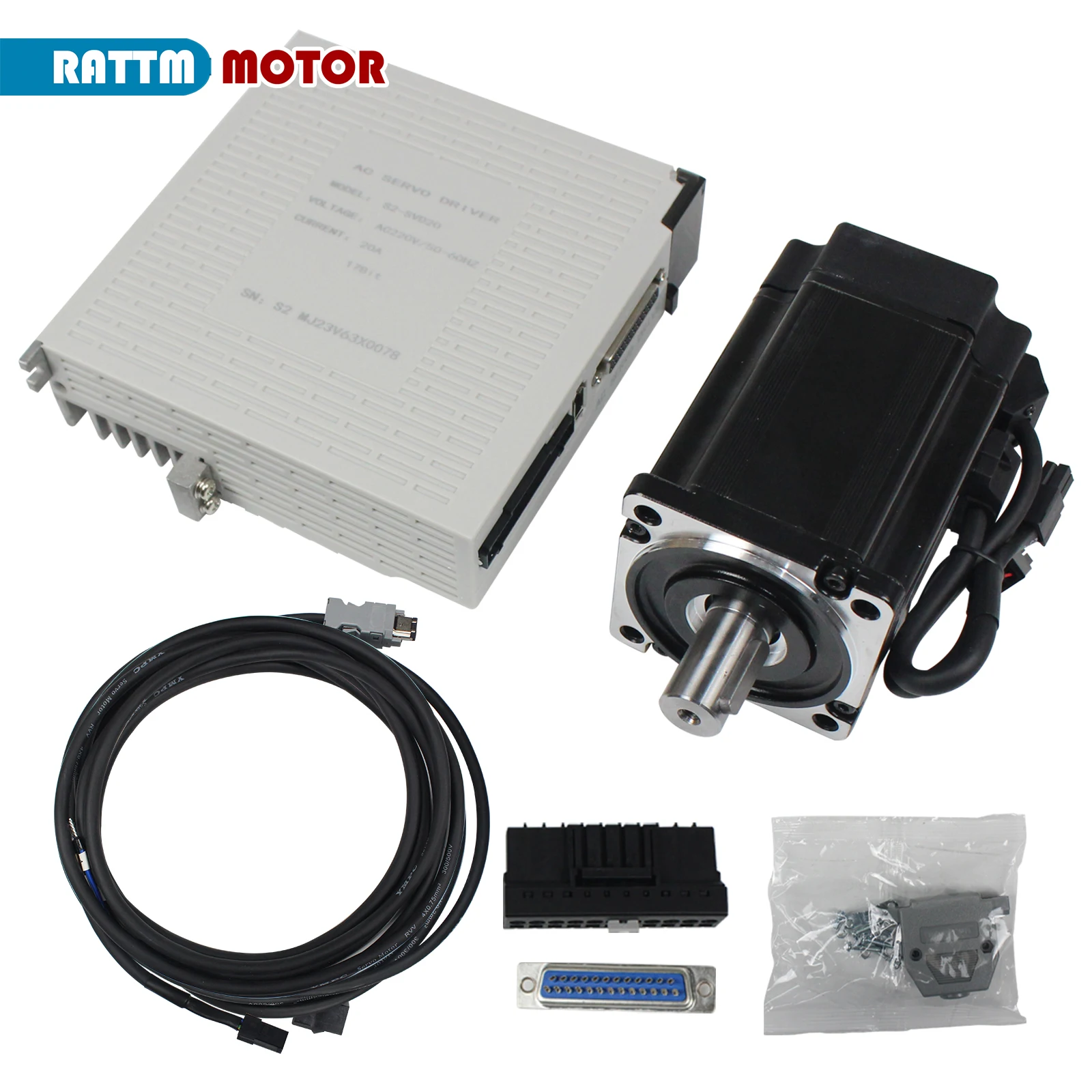 1KW 1000W AC Servo Motor CNC Controller Kit Set 3.18N.m Magnetic / Optical Encode For Engraving Lathe Machine