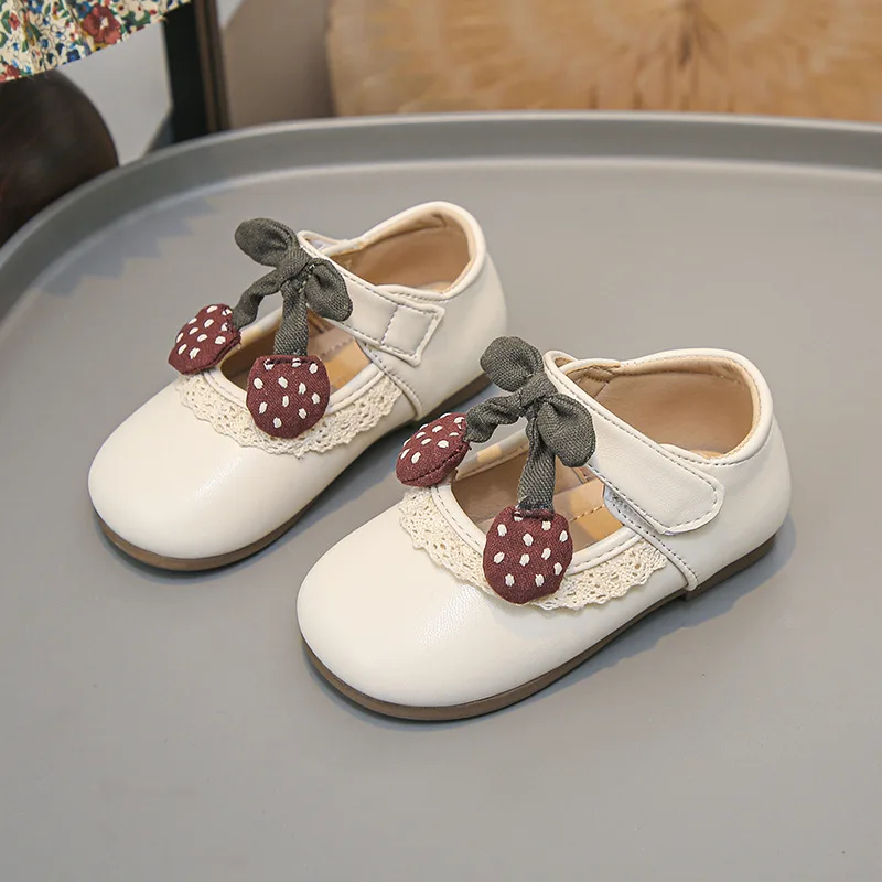 

New Spring Summer Leather Shoes for Girls, Soft Soles, Non-slip, Princess Performance Dance, Baby Walking Shoes, Fashionable