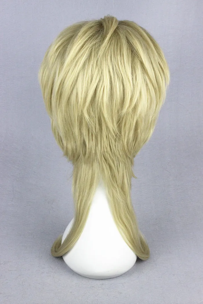 Cosplaypruik voor JOJO's Bizarre Adventure Deel 3: Bruno Bucciarati, lichtgouden kleur, 177D