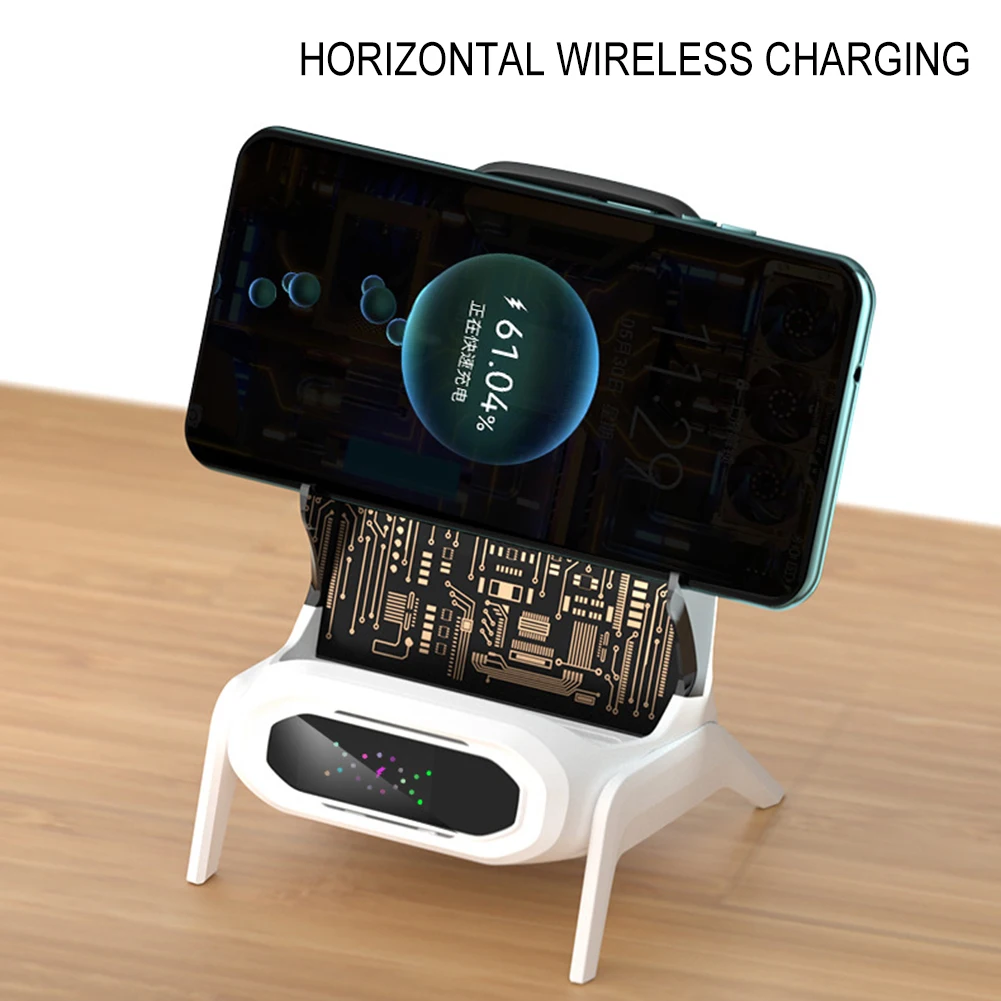 Magnetic Wireless Charging With Large Base Stable Portable Desktop Phones Rack For Room Offices Home