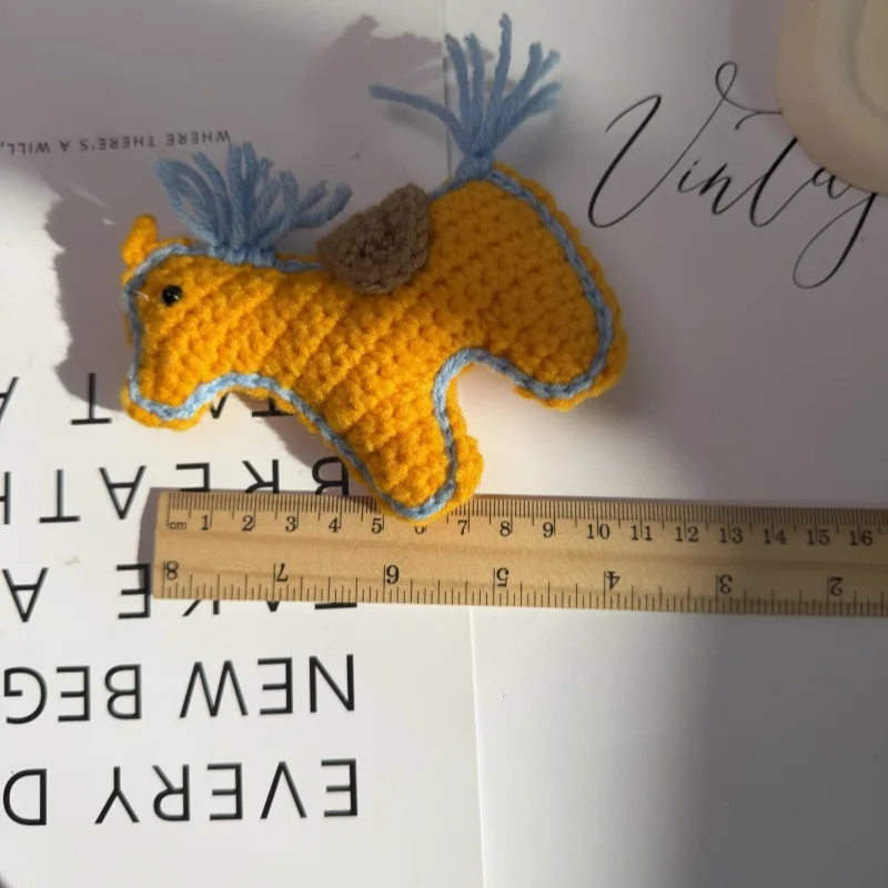 

Yarn Crochet Pony Artistic Horse Bag Accessory Car Hanging Decoration Retro Cartoon Bag Pendant For Gift Bag Car