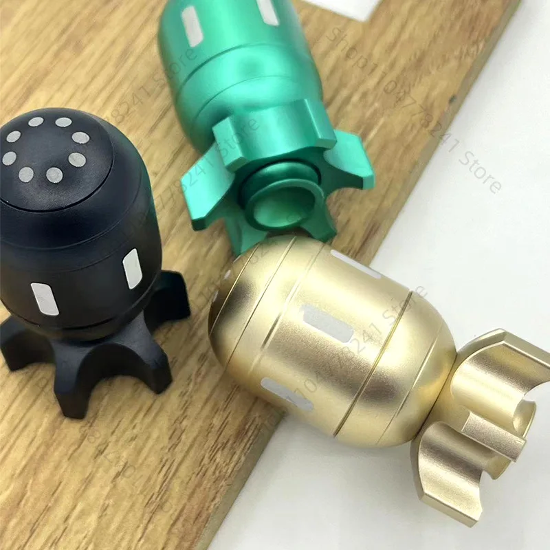 

Fingertip Metal Gyro Torpedo-shaped Gyroscope Adult Fidget Spinner Toy Office Stress Relief Handheld Spinning Toy Desk Ornaments