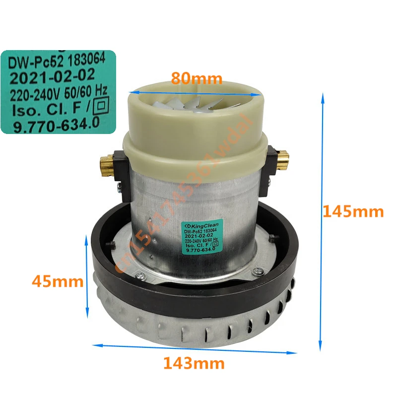 

220-240V 50/60HZ DW-PC52 Vacuum Cleaner Motor for Karcher NT20/1 NT30/1 NT38/1 Vacuum Cleaner Parts Replacement