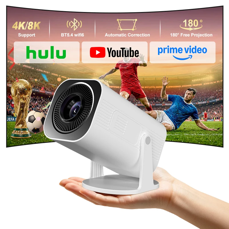 

Salange P330W Projector 8K Android 14.0 12000 Lumens WiFi 6 BT5.4 Outdoor Video Home Theater Projector Auto Keystone Correctio