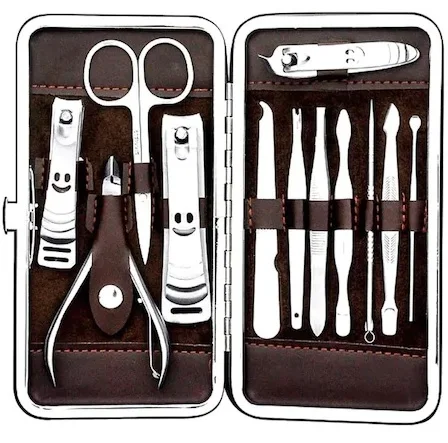 12 Piece Stainless Steel manicure pedicure set professional, home,hotel,hair salon, barber, the activities ,Ships from Turkey