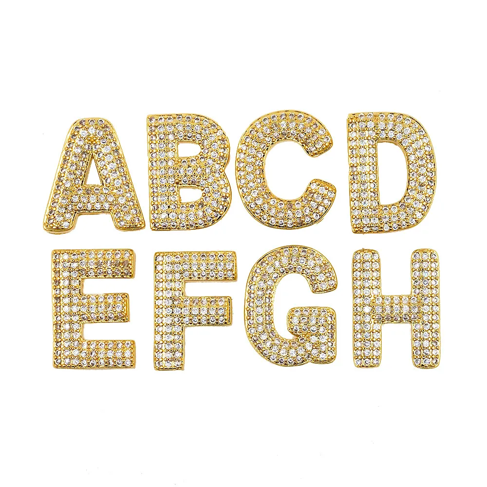 Fashion 26 Initial Letter A-Z Alphabet Pendant Cubic Zirconia Gold Plated Necklace Accessories For Women Custom Name Jewelry