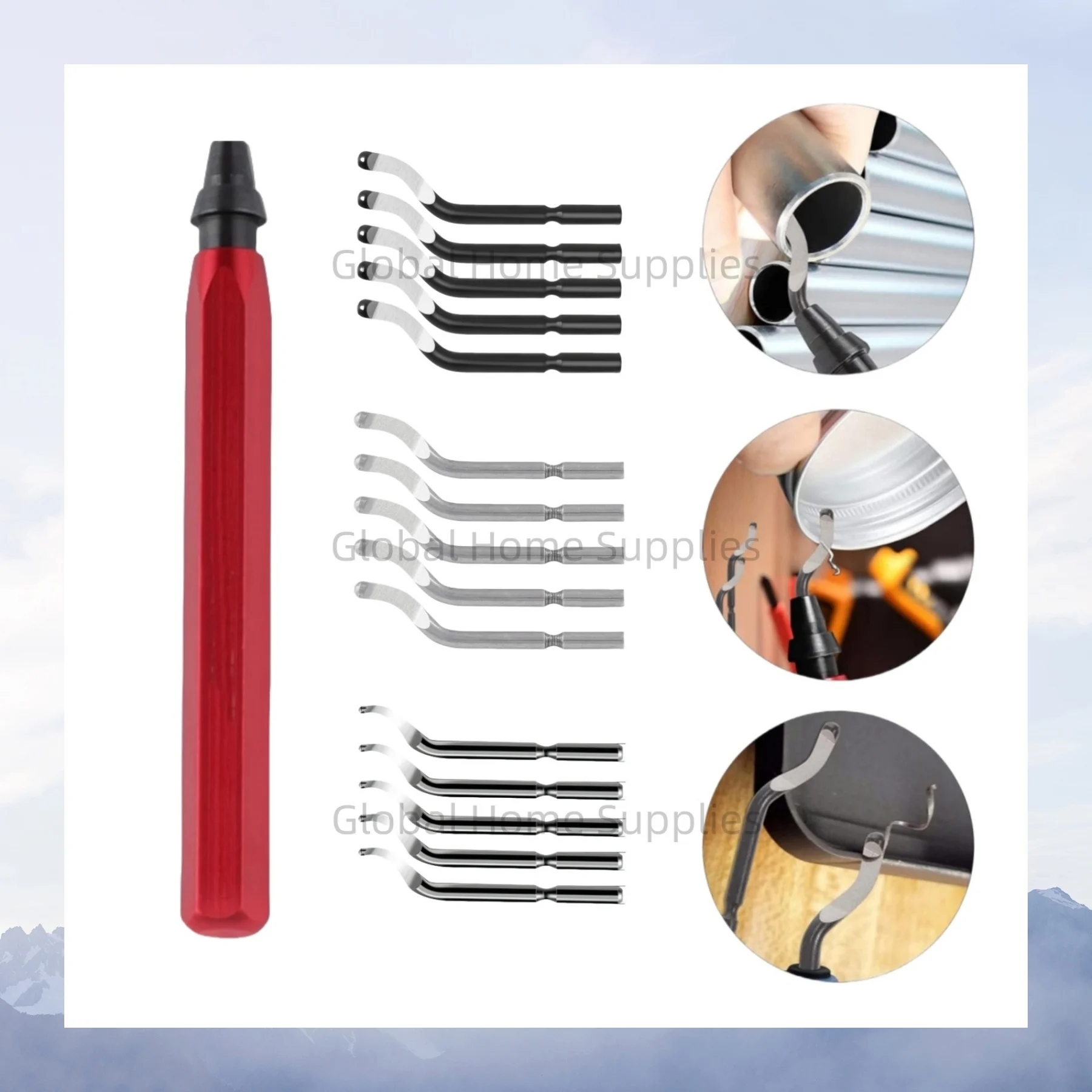 

Metal Deburring Tool Set with 15 High Speed Steel Blades Burr Removal Reamer Tool for Metal Resin Plastic PVC 3D Printed Edge