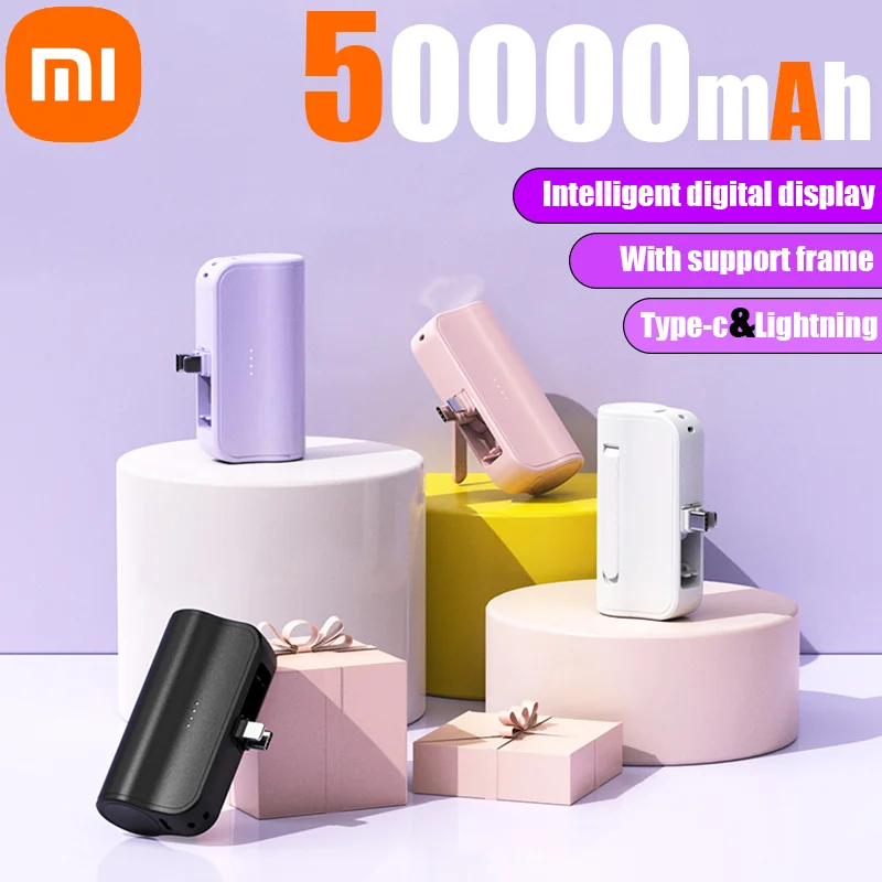 Xiaomi Mini 50000mAh Capsule 2-in-1 Large Capacity Digital Display Portable Fast Charging External Battery for Iphone Samsung