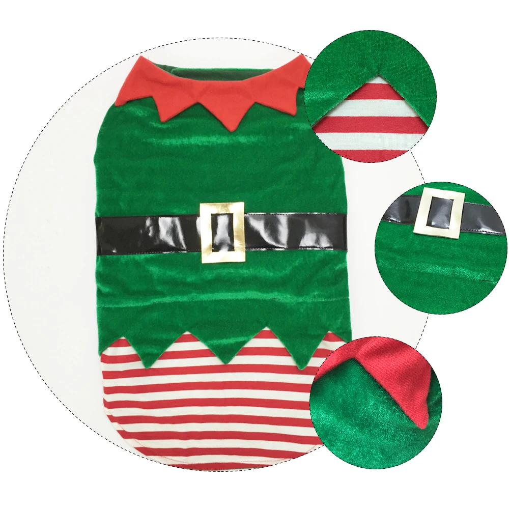 

Transforming Elf Christmas Costume Lovely Clothes Christmas Dog Pet Dog Coat Clothes Pet Costume Festival Atmosphere