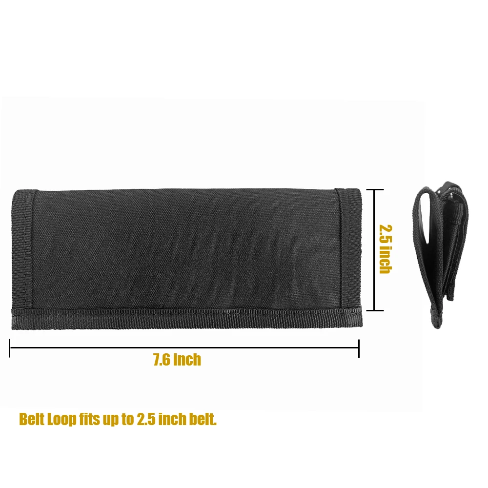 Triple Speedloader Pouch Case Holder Nylon Tactical Double Speedloader Belt Universal Fit .357 .44 Most from .38 to .45 Colt