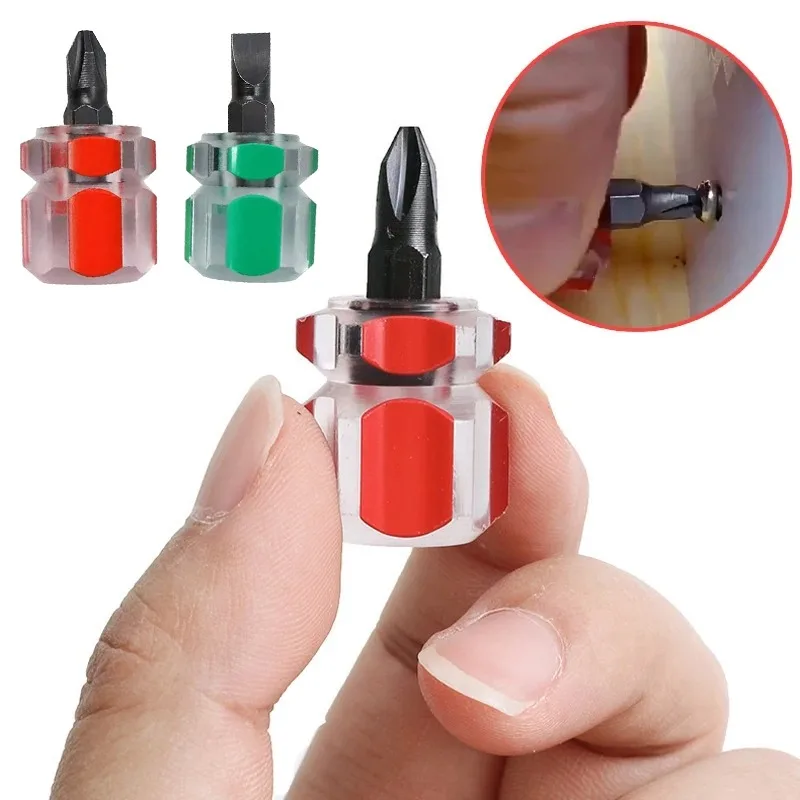 Screwdriver Kit Set Mini Small Portable Radish Head Screw Driver Transparent Handle Repair Hand Tools Precision Car Repair