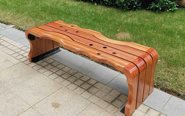 Outdoor landscape wooden preservative wood bench