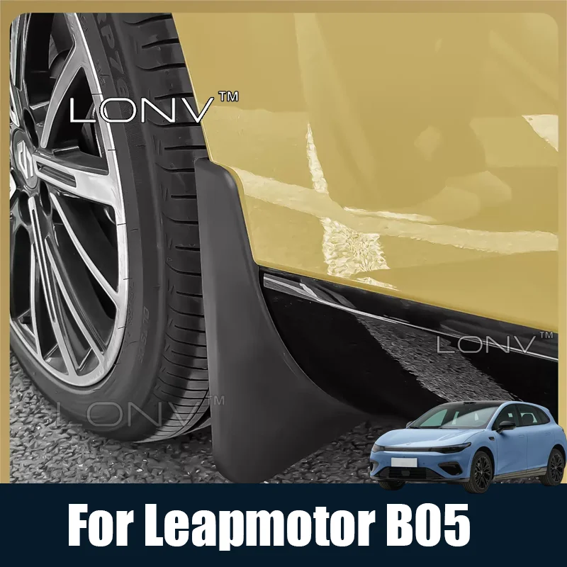 Image of 4 Stück für Leapmotor B05 2026 2027 Auto-Schmutzfänger Spritzschutz Vorder- und Hinterkotflügel Spritzschutz Ohne Bohren Ohne Klebeband Zubehör
