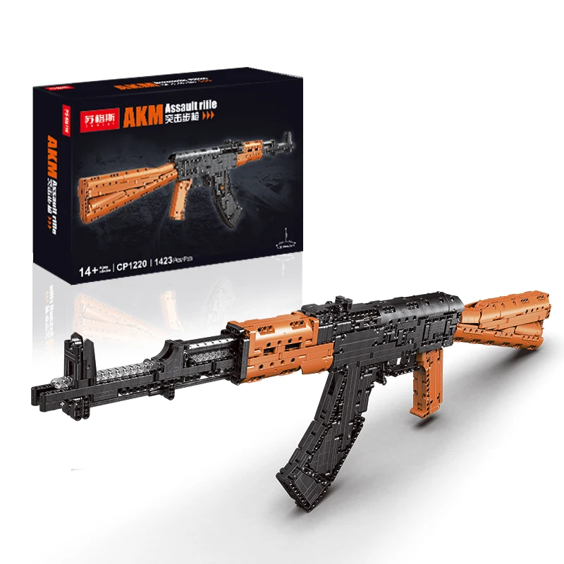 

MOC Military AK47 Assault Rifle Gun Model Building Blocks Creative Ideas M24 Sniper Rifle Bricks Toys For Kids Assembly Toy DIY