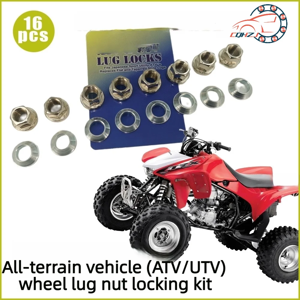 

CQHZJ Motorcycle Lug Nut Set M10x1.5 Galvanizing Screw Bolt Kit For YAMAHA HONDA Kawasaki SUZUKI Polaris ATV UTV QUAD