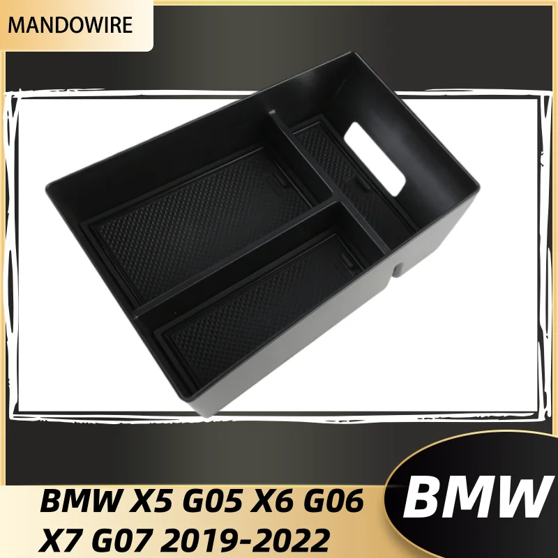 

Car Armrest Box Central Storage Glove Box Center Console Phone Holder Container For BMW X5 G05 X6 G06 X7 G07 2019-2022