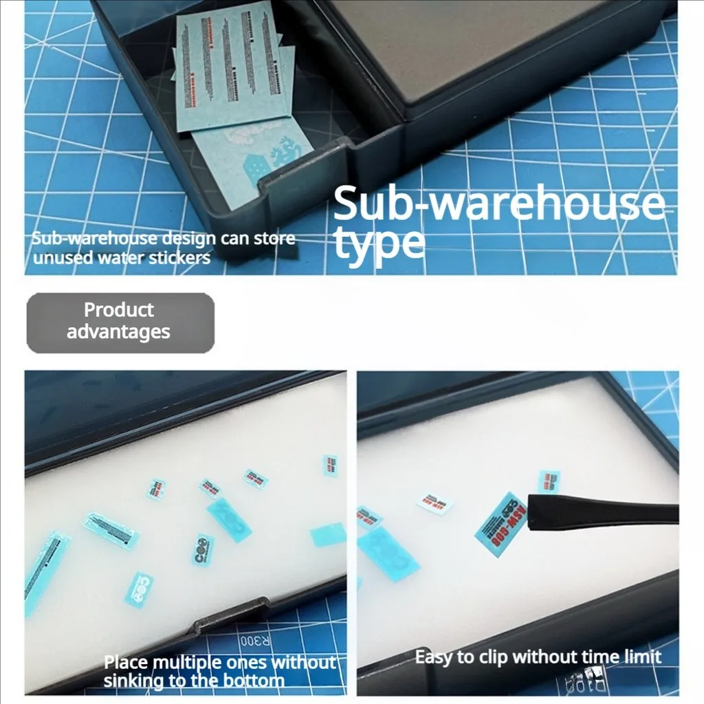 MS068 Water Transfer Printing Paper Box for Gundam Model Assembling Military Tool Large Capacity Easy to Pick Up and Separate
