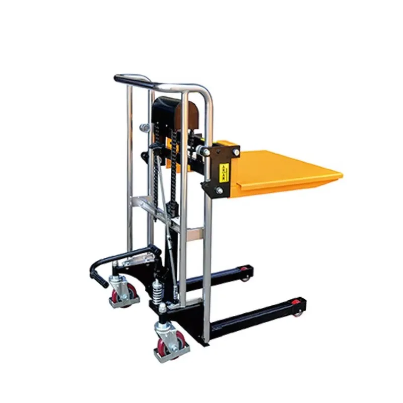 Manual Pallet Stacker Capacity Small Desktop Truck Hydraulics, Cargo Lift