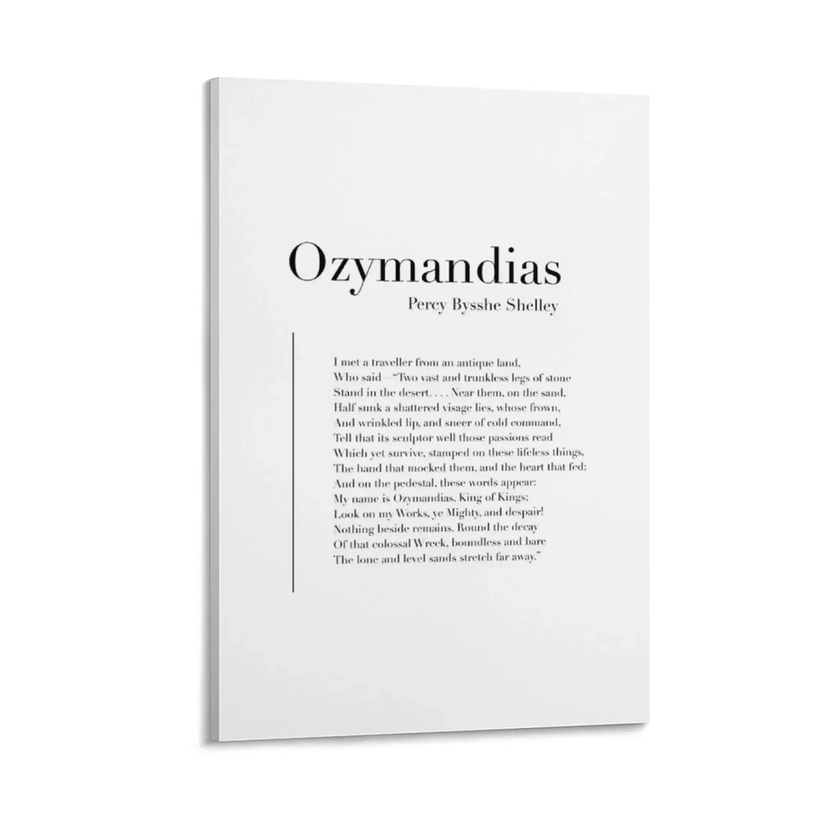 

Ozymandias by Percy Bysshe Shelley Canvas Painting korean room decor home decoration luxury decoration for the room