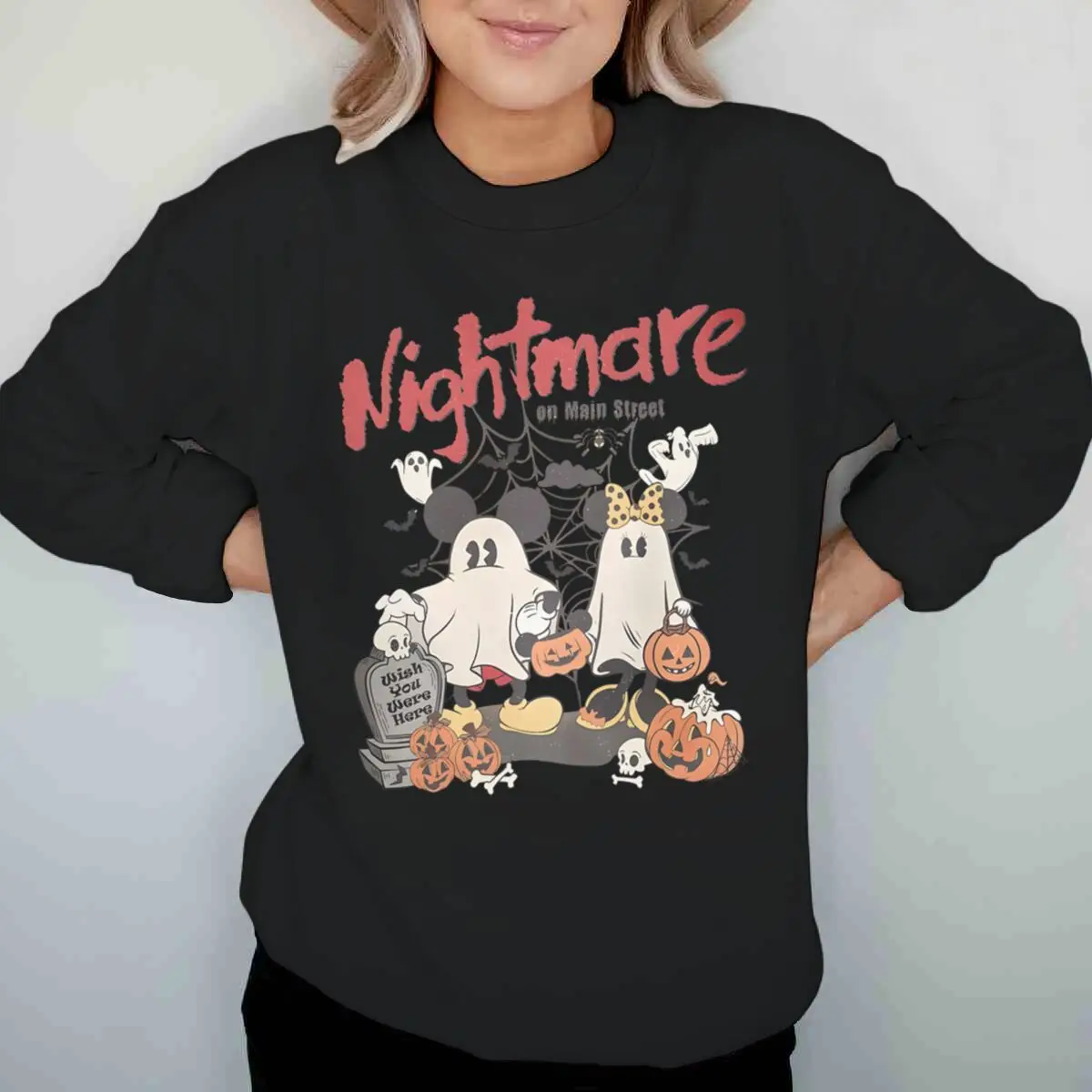 2025 موضة جديدة لخريف/شتاء ديزني بأكمام طويلة مع قلنسوة على طراز أكاديمية الشارع للهالوين فضفاضة مناسبة للجنسين ريترو راقية