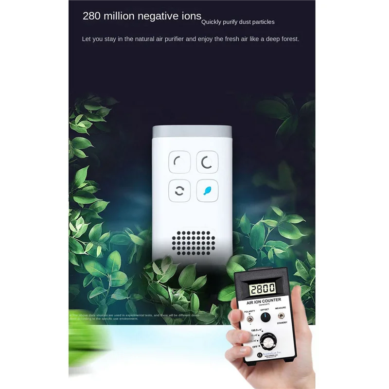 

ABKS-10X Mini Air Purifier Ozone Generator Purification Home Bathroom Toilet Deodorizer Pet Deodorizer Air Ionizer US Plug