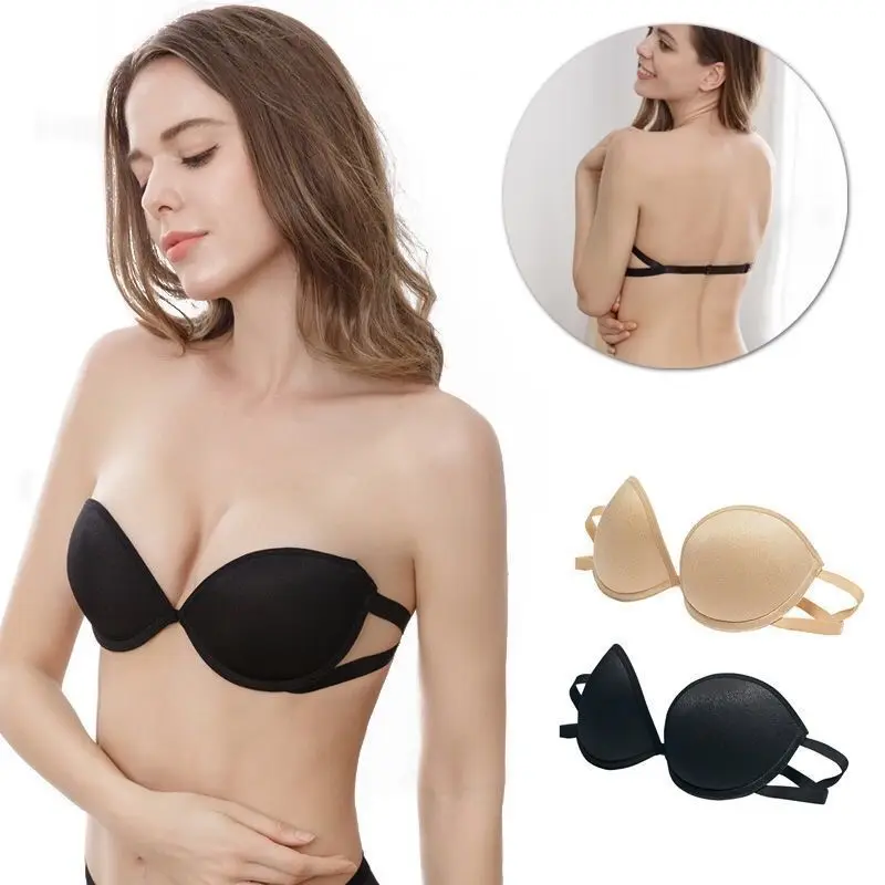 Strapless Bra Sexy Non slip Backless Thickened Bra 1/2 Cup Underwear lingerie for ladies Sexy Lingerie