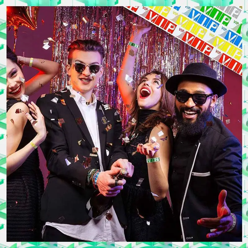 

3C Electron 3000 Pack VIP Paper Bracelets VIP Wristbands Waterproof VIP Wristbands Neon Colored Wristbands Variety For Events Pa