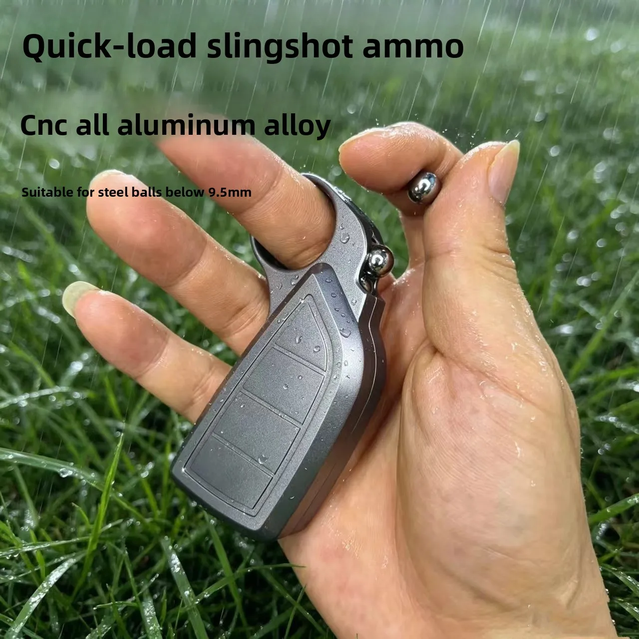 Quick Fire Slingshot Clip Mud Ball Magazine CNC FULL Aluminum Firing Magazine Quick Load Steel Ball Box Clip Sling Shot Loading