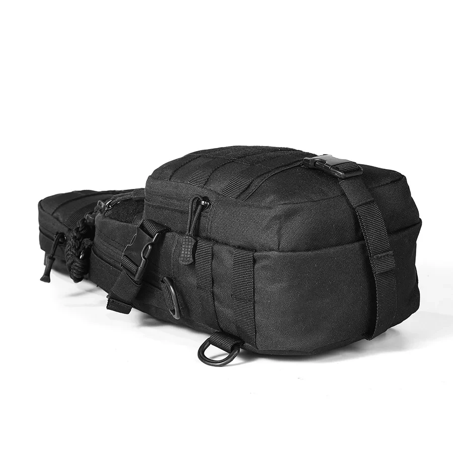 Fotografia 5: Bolsa de ombro única, com alça de ombro alargada e espessada, sistema MOLLE, design com múltiplos pontos de fixação, alça de tecido.