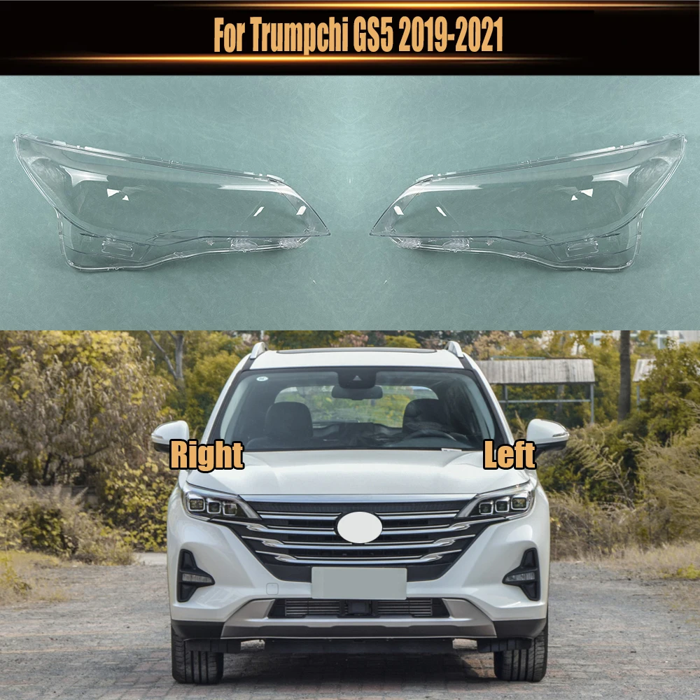 

For Trumpchi GS5 2019-2021 Car Accessories Headlight Lens Cover Headlamp Shell Transparent Lampshade Plexiglass