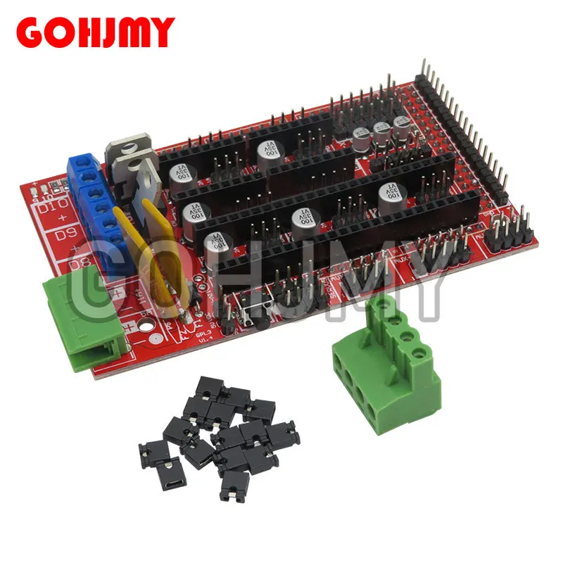 1PCS RAMPS 1.4 Control Board Panel Part Motherboard 3D Printers Parts Shield Red Black Controls Ramps1.4 Boards Accessories