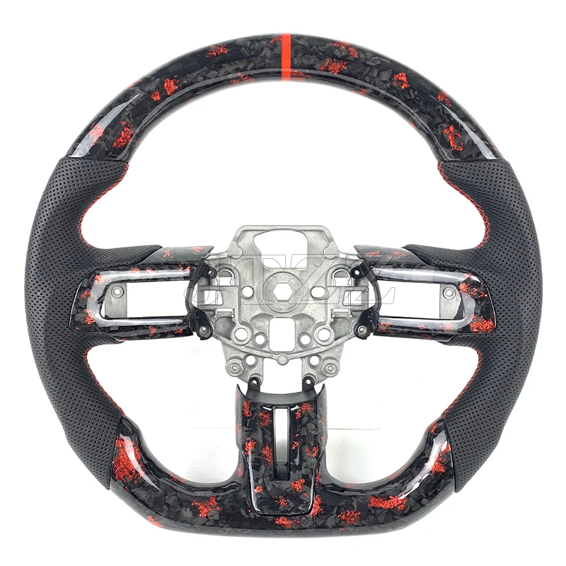 

For Ford Mustang GT Upgraded Forged Carbon Fiber Steering Wheel Sport Car Interior 2019 2020 2021 2022 2023