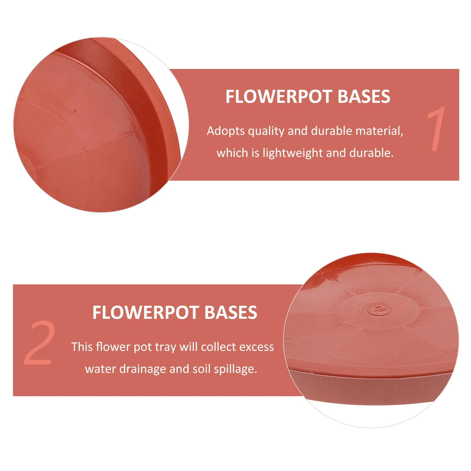 

30Pcs Round Flowerpot Water Trays Heavy Duty Balcony Gardening Pot Base Tray for Indoor Outdoor Flowerpot Bases