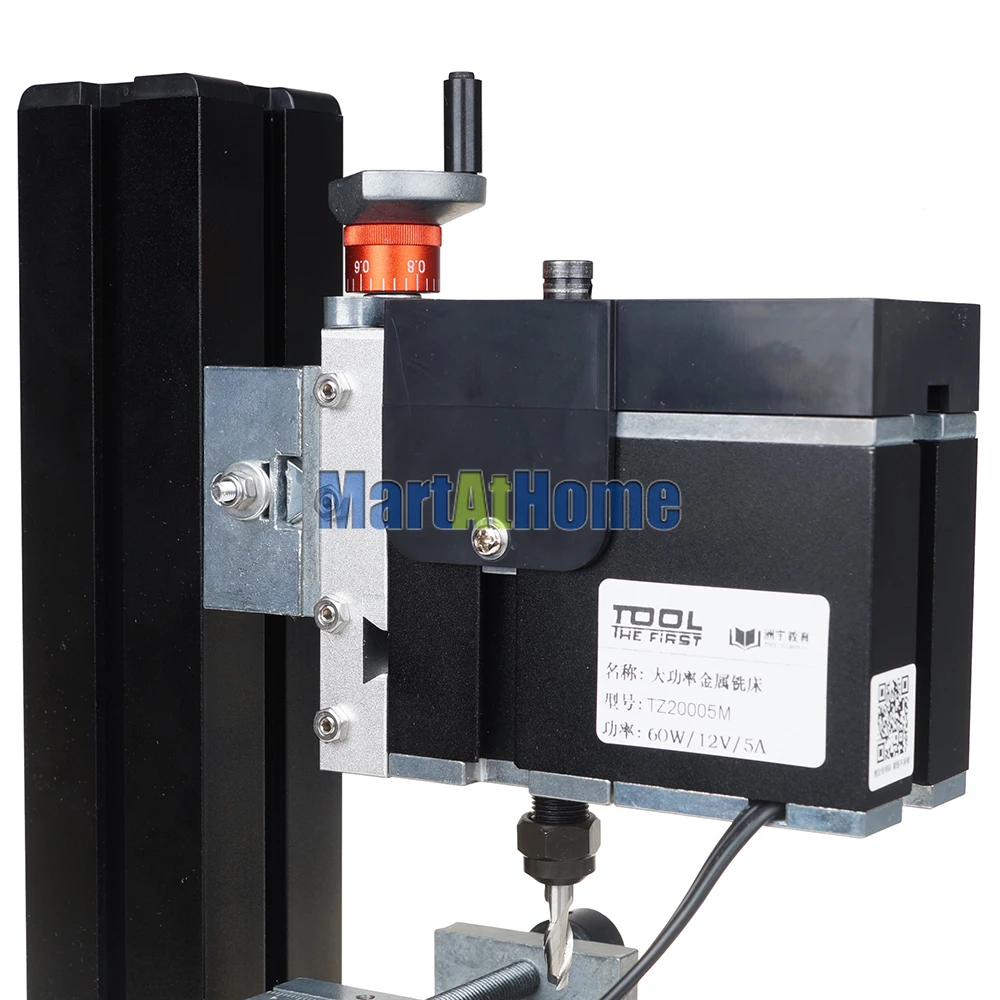 60W High Power Mini Metal Milling Machine Tool TZ20005M 12000RPM Travel 145*32mm with Metal Vise