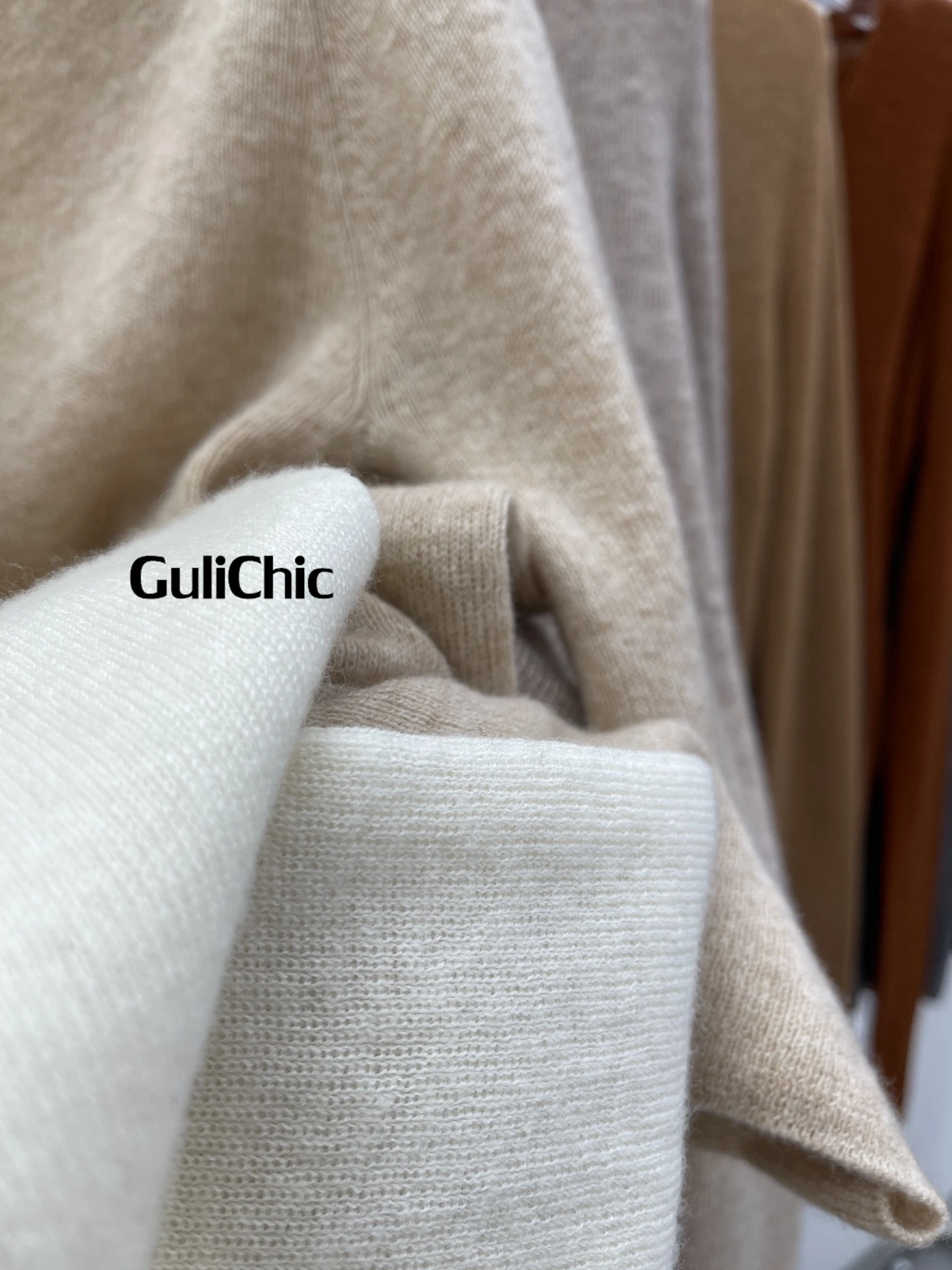 GuliChic-V-Neck Long Sleeve Thin Knitted Sweater, Cashmere Wool, Stretch Slim Pullover, Top Knitwear