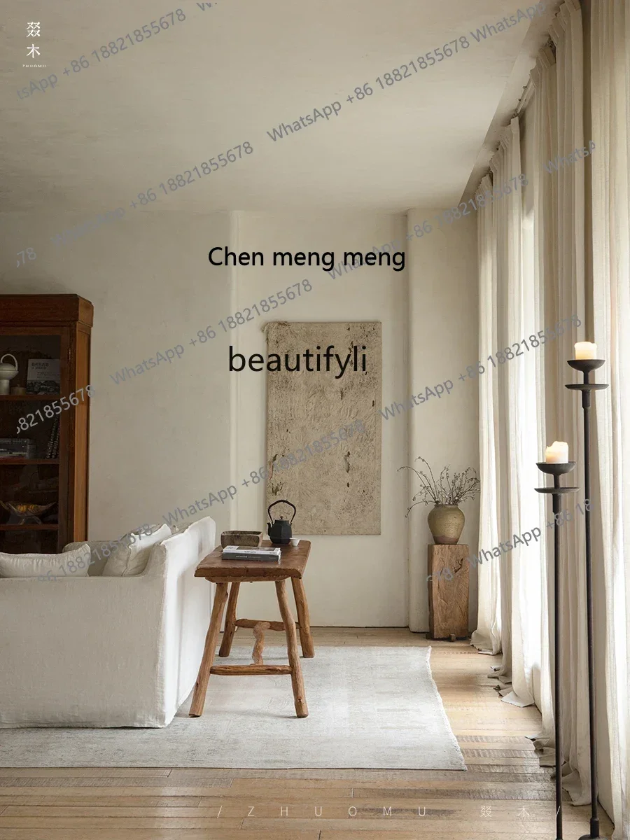 P178 نجا الخشب الإبداعية طاولة طعام الخشب القديم طاولة شاي الدردار القديم مكتب من الخشب الصلب طاولة ضيقة طويلة أثاث على الطراز الصامت #3