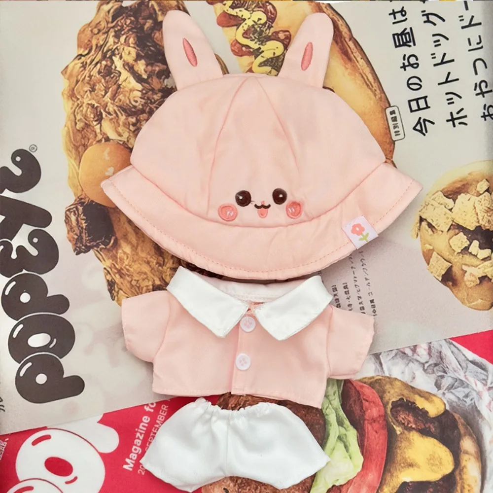 

Duck/Rabbit Cotton Doll Outfit Shirt Pants Yarmulke 20cm Doll Clothes Overalls Set Stuffed Toy Plush Toys Clothing Idol Dolls