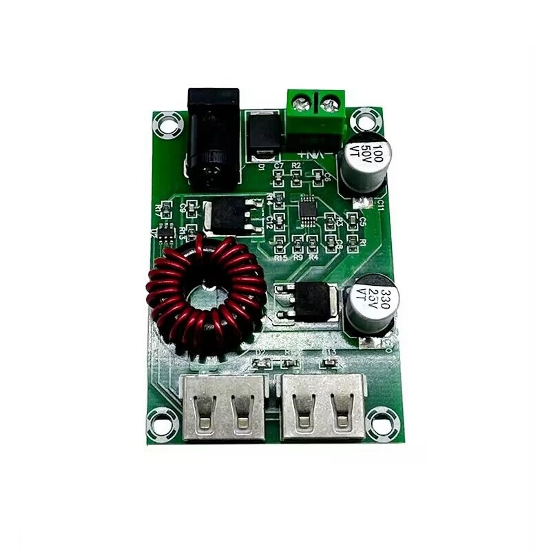 1 pz XH-M224 Dual USB Output Module Green PCB Dual 5V 3A modulo scheda di ricarica ricaricabile