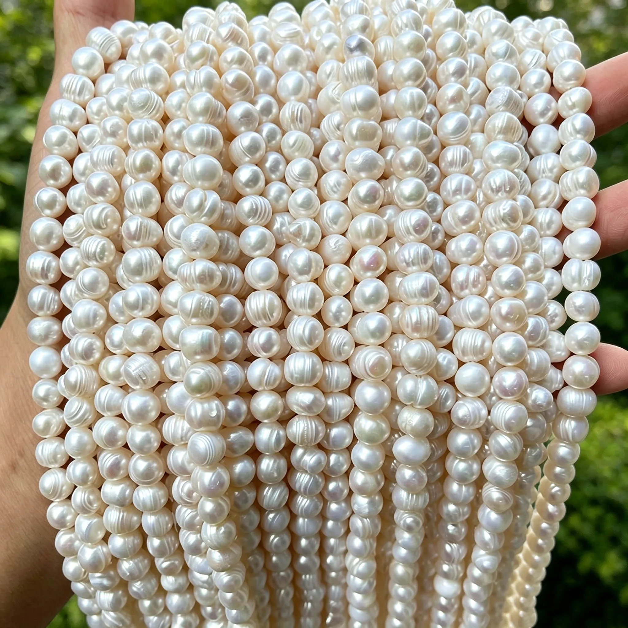 Natürliche Süßwasserperlen Reisperlen Barockperlen 4-11mm Lose Abstandsperlen für Schmuckherstellung DIY Halskette Armband