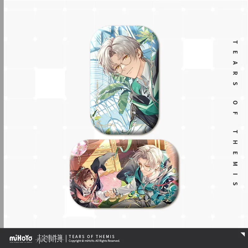Official MiHoYo Tears of Themis Luke Artem‌ Marius‌ Vyn‌ Cosplay tinplate badge brooch Ornament Accessories Halloween gift view 4