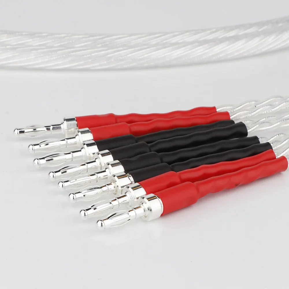 Music ribbon Odin OFC silver plated main speaker cable hifi level sound machine power amplifier banana speaker cable