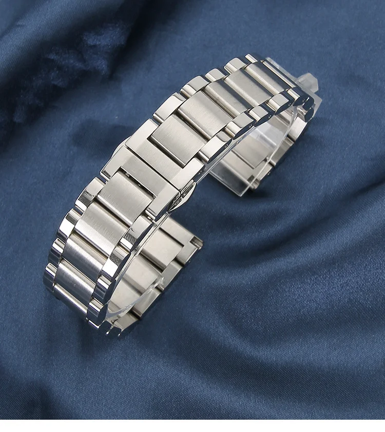 Watch Bracelet Three Beads Stainless Steel Strap For Water Ghost Series 18mm 16mm Universal Flat Watch Straps band