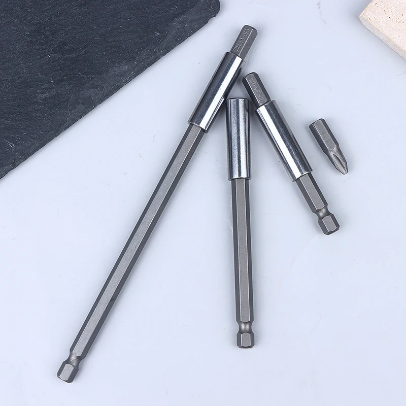 Quick Change Hex Shank Adapter Set Magnetic Bit Holder Extension Rod Screwdriver Joint 60/75/100/150mm For Power Drill Driver
