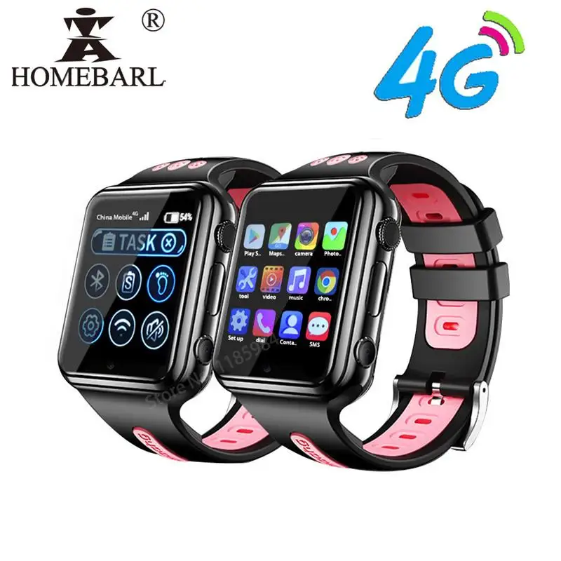 New W5 4G Video Call Dual Camera Smart Watch Phone 4 Core CPU 8GB 16GB GPS WIFI Student Children App Store Android 9.0