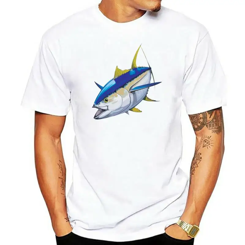 T-Shirt Yellowfin Tuna  Cotton T Shirts Cheap Wholesale Men New High Quality Top Tee Cheap Price 100 % Cotton Tee Shirts